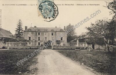 Carte postale ancienne Chateau de la Chauviniere — Pré-en-Pail (Mayenne)