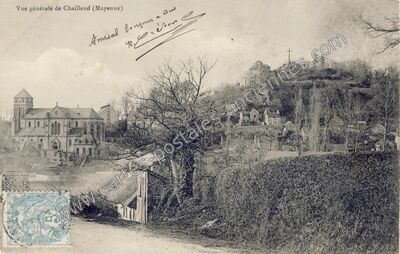 Carte postale ancienne Vue générale — Chailland (Mayenne)