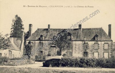 Carte postale ancienne Le Château du Fresne — Champéon (Mayenne)