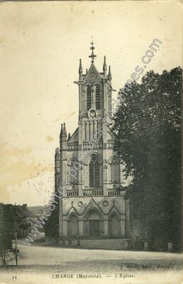 Carte postale ancienne L'Eglise — Changé (Mayenne)