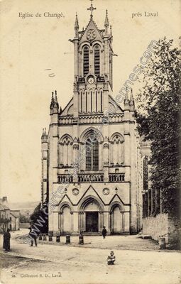Carte postale ancienne Eglise — Changé (Mayenne)