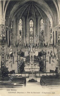 Carte postale ancienne Fête du Souvenir — Changé (Mayenne)