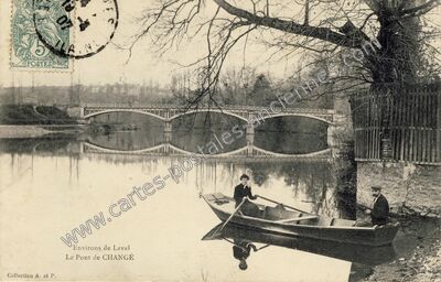 Carte postale ancienne Le Pont de CHANGÉ — Changé (Mayenne)