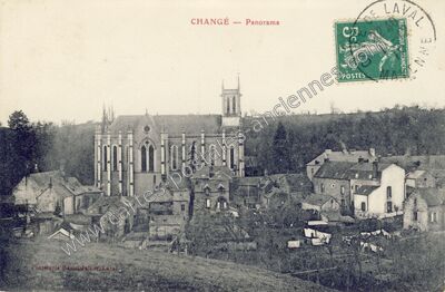 Carte postale ancienne Panorama — Changé (Mayenne)