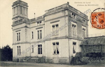 Carte postale ancienne Chateau du Ricoudet — Changé (Mayenne)