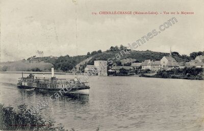 Carte postale ancienne Chenille Change — Changé (Mayenne)