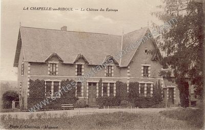 Carte postale ancienne Chateau des Epinays — La Chapelle-au-Riboul (Mayenne)