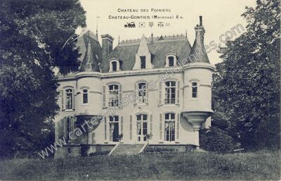 Carte postale ancienne Chateau des Poiriers — Château-Gontier (Mayenne)