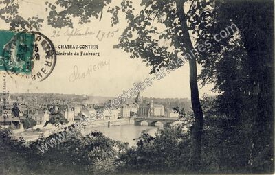 Carte postale ancienne Rue Générale du Faubourg — Château-Gontier (Mayenne)