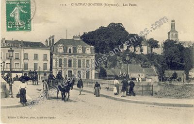 Carte postale ancienne Les Ponts — Château-Gontier (Mayenne)