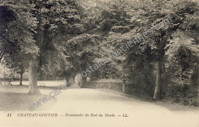 Carte postale ancienne Promenades du Bout du Monde — Château-Gontier (Mayenne)