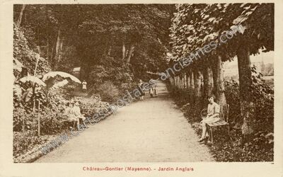 Carte postale ancienne Jardin Anglais — Château-Gontier (Mayenne)