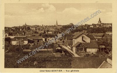 Carte postale ancienne Vue générale — Château-Gontier (Mayenne)