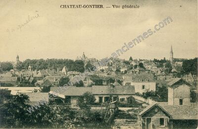 Carte postale ancienne Vue générale — Château-Gontier (Mayenne)