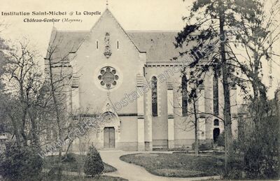 Carte postale ancienne Institution Saint-Michel La Chapelle — Château-Gontier (Mayenne)