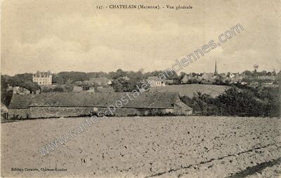 Carte postale ancienne Vue générale — Châtelain (Mayenne)