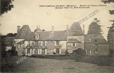 Carte postale ancienne Chateau du Plessis — Châtillon-sur-Colmont (Mayenne)