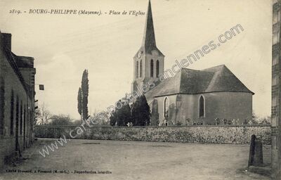 Carte postale ancienne Bourg Philippe — Chemazé (Mayenne)