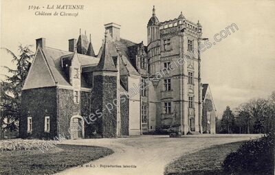 Carte postale ancienne Chateau de Chemaze — Chemazé (Mayenne)