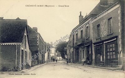Carte postale ancienne Grand'Rue — Chémeré-le-Roi (Mayenne)