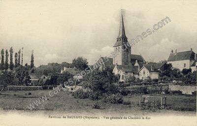 Carte postale ancienne Vue générale de Chemeré le Roi — Chémeré-le-Roi (Mayenne)
