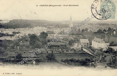 Carte postale ancienne Vue Générale — Craon (Mayenne)