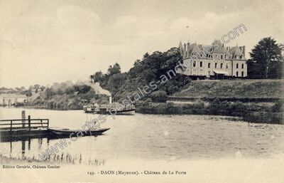 Carte postale ancienne Chateau de la Porte — Daon (Mayenne)