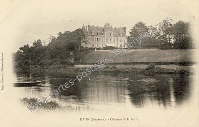 Carte postale ancienne Chateau de la Porte — Daon (Mayenne)