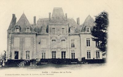 Carte postale ancienne Chateau de la Porte — Daon (Mayenne)