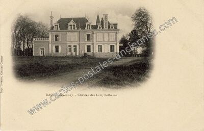 Carte postale ancienne Chateau des Lutz — Daon (Mayenne)