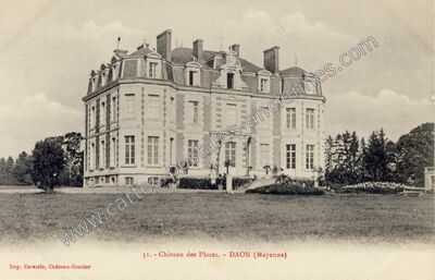 Carte postale ancienne Chateau des Places — Daon (Mayenne)