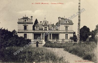 Carte postale ancienne Château de Bréon — Daon (Mayenne)