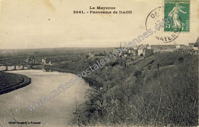 Carte postale ancienne La Mayenne — Daon (Mayenne)