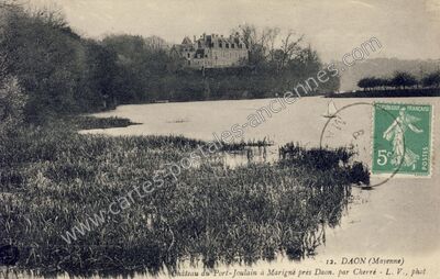 Carte postale ancienne Château du Port-Joulain à Marigné près Daon — Daon (Mayenne)
