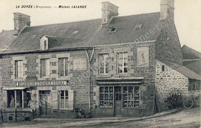Carte postale ancienne Maison LALANDE — La Dorée (Mayenne)