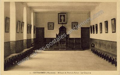 Carte postale ancienne Abbaye de Port-du-Salut - Le Chapitre — Entrammes (Mayenne)