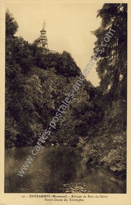 Carte postale ancienne Abbaye de Port-du-Salut Notre-Dame du Triomphe — Entrammes (Mayenne)