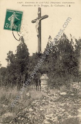 Carte postale ancienne Monastère de la Trappe, Le Calvaire — Entrammes (Mayenne)