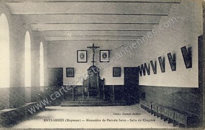 Carte postale ancienne Monastère de Port-du-Salut - Salle du Chapitre — Entrammes (Mayenne)