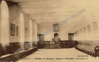 Carte postale ancienne Abbaye du Port-du-Salut - Salle Capitulaire — Entrammes (Mayenne)