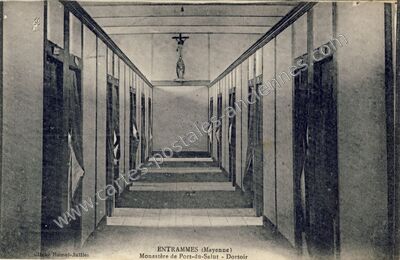 Carte postale ancienne Monastère de Port-du-Salut - Dortoir — Entrammes (Mayenne)