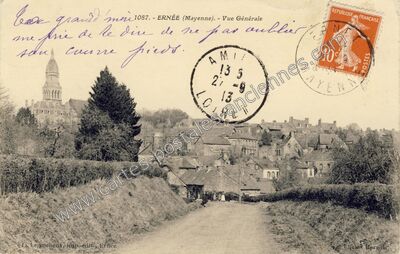 Carte postale ancienne Vue Générale — Ernée (Mayenne)