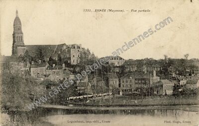Carte postale ancienne Vue partielle — Ernée (Mayenne)