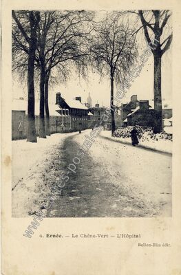 Carte postale ancienne Le Chêne-Vert — L'Hôpital — Ernée (Mayenne)