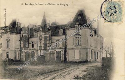 Carte postale ancienne Château de Poligny — Forcé (Mayenne)