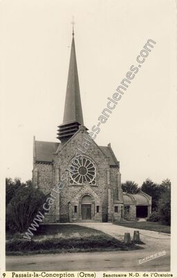 Carte postale ancienne Sanctuaire N.-D. de l'Oratoire — Fougerolles-du-Plessis (Mayenne)