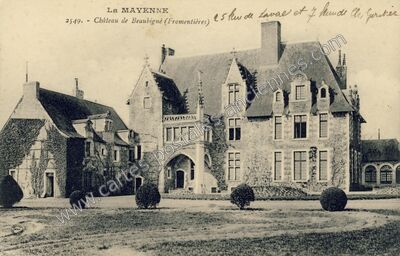 Carte postale ancienne Chateau de Beaubigne — Fromentières (Mayenne)