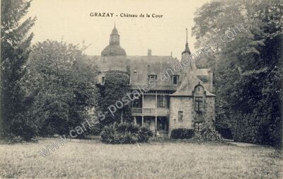 Carte postale ancienne Château de la Cour — Grazay (Mayenne)