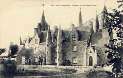 Carte postale ancienne Chateau de la Neuvillette — Jublains (Mayenne)