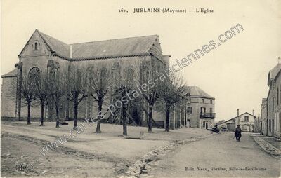 Carte postale ancienne L'Eglise — Jublains (Mayenne)